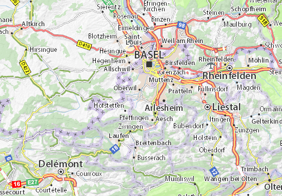 Karte Stadtplan Therwil