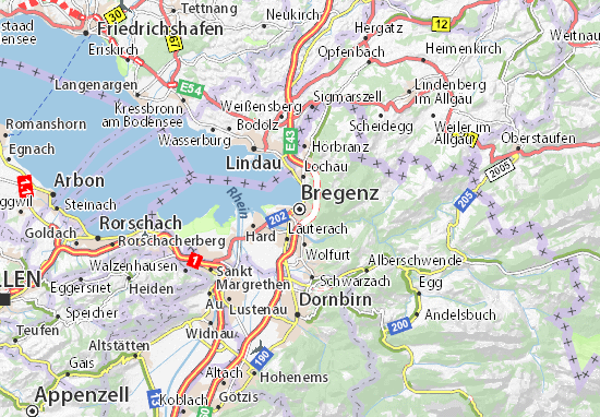 Kaart Plattegrond Bregenz