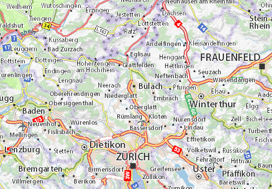 Bachenbülach Map