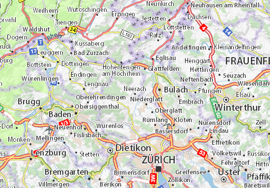 Karte Stadtplan Neerach