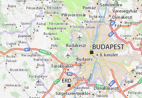 Karte Stadtplan Budakeszi