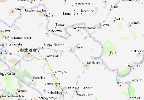 Karte Stadtplan Jászapáti