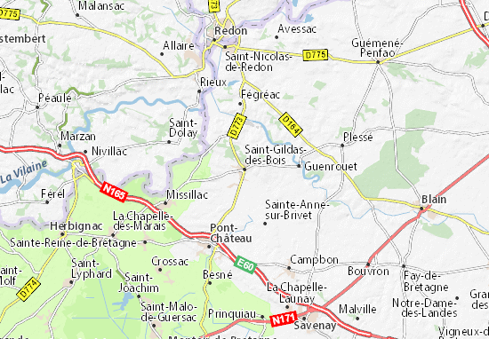 carte michelin saint gildas des bois plan saint gildas des bois viamichelin