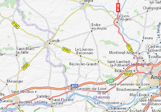 Mapa Plano Le Louroux-Béconnais