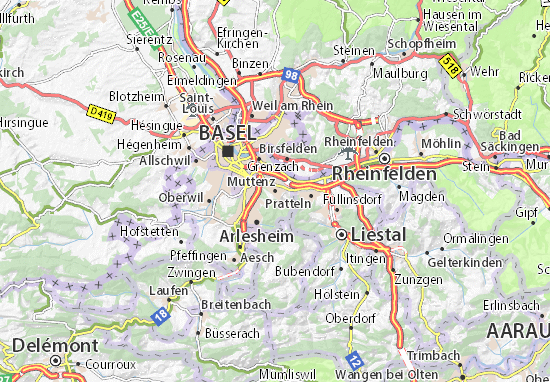 Karte Stadtplan Muttenz