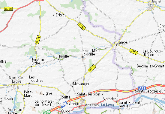 Kaart Plattegrond Saint-Mars-la-Jaille