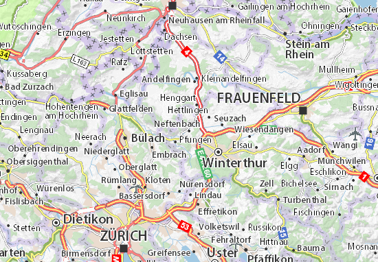 Neftenbach Map