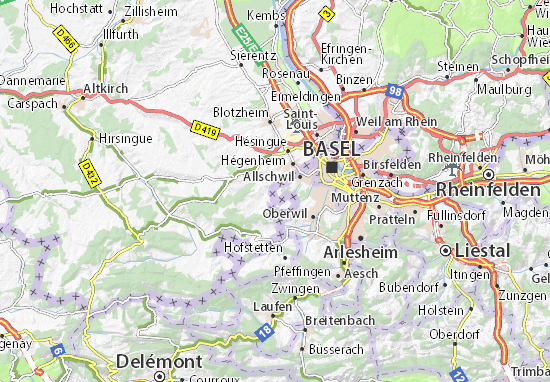 Karte Stadtplan Schönenbuch