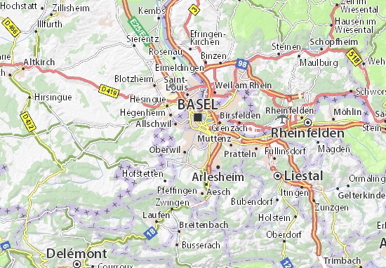 Karte Stadtplan Binningen