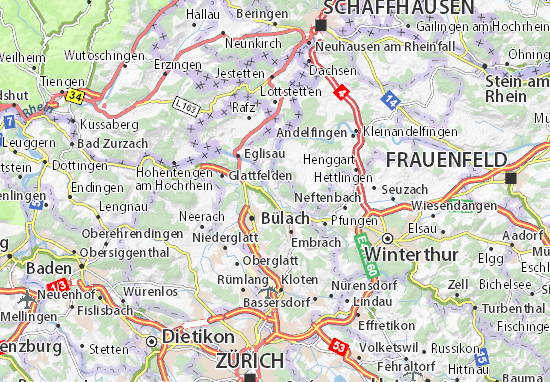 Karte Stadtplan Freienstein