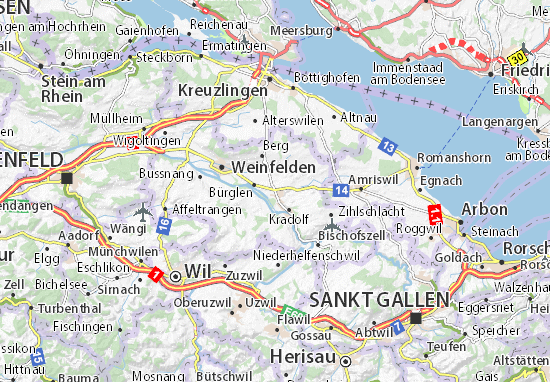 Karte Stadtplan Sulgen