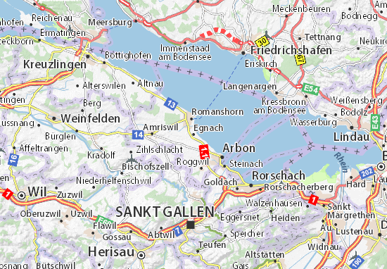 Karte Stadtplan Egnach