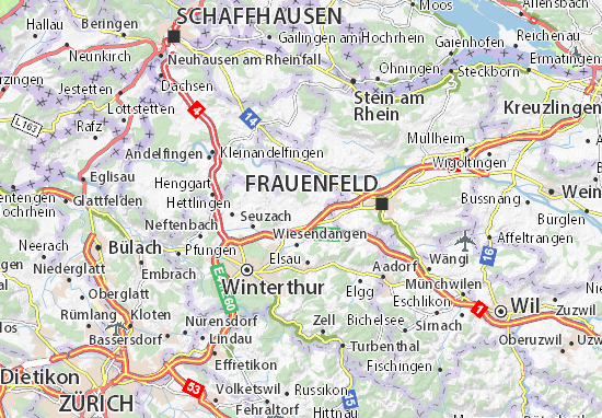 Karte Stadtplan Rickenbach