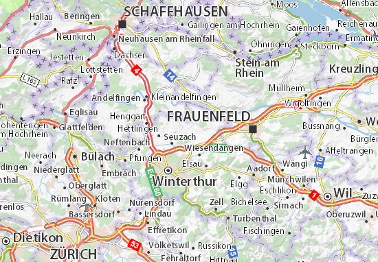 Karte Stadtplan Dinhard