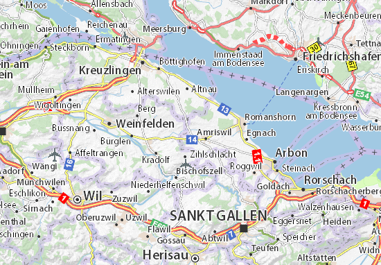 Karte Stadtplan Hüsli