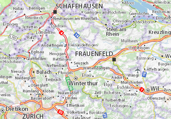 Karte Stadtplan Ausser Dinhard