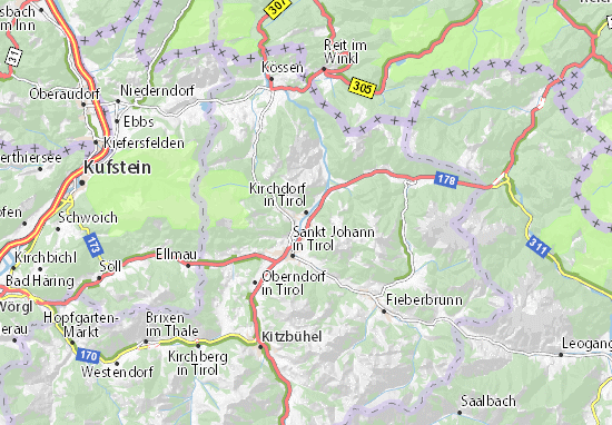 Karte Stadtplan Kirchdorf in Tirol
