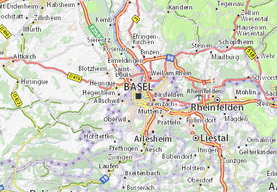 Kaart Plattegrond Basel