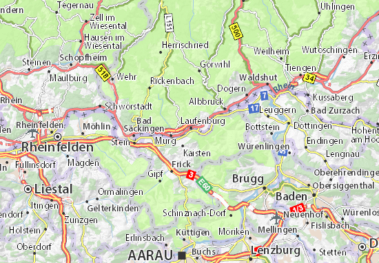 Mapa Plano Laufenburg
