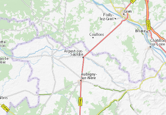 Kaart Plattegrond Argent-sur-Sauldre