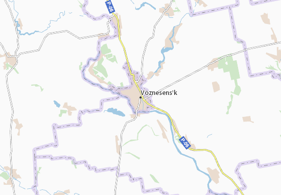 Karte Stadtplan Voznesens&#x27;k