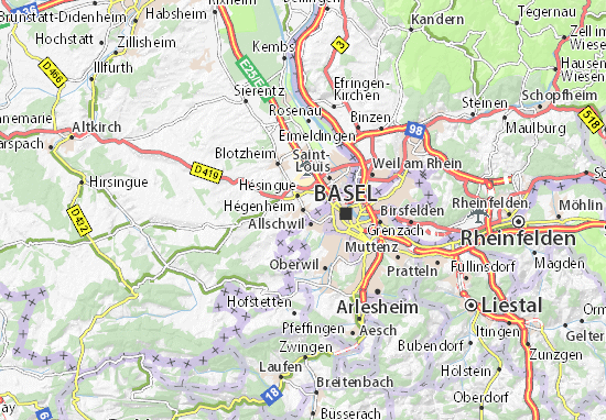 Karte Stadtplan Hégenheim