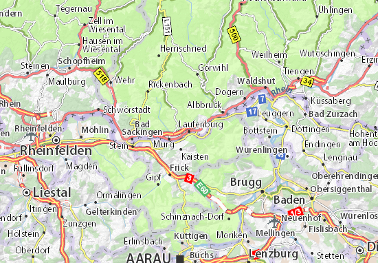 Karte Stadtplan Laufenburg