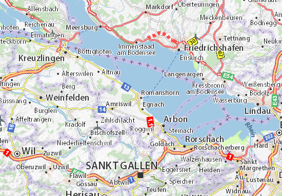 Karte Stadtplan Romanshorn