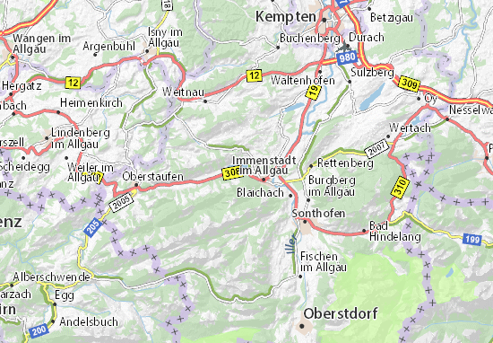 Bühl am Alpsee Map