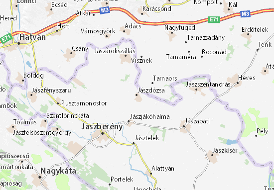Karte Stadtplan Jászdózsa