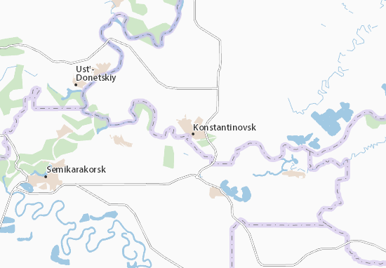 Kaart Plattegrond Konstantinovsk