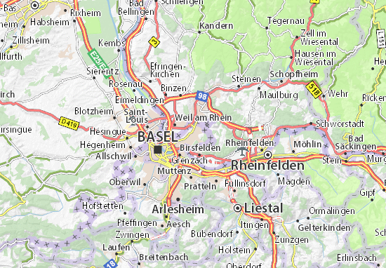 Karte Stadtplan Riehen