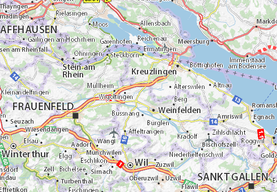 Karte Stadtplan Märstetten