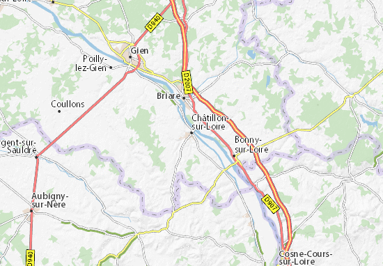 Kaart Plattegrond Châtillon-sur-Loire