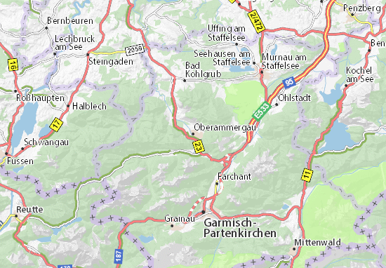 Carte-Plan Oberammergau
