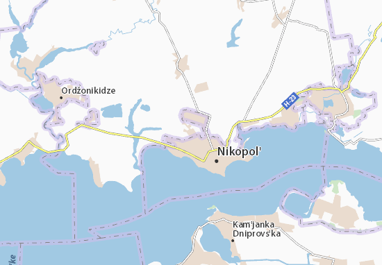 Karte Stadtplan Menzhyns&#x27;ke