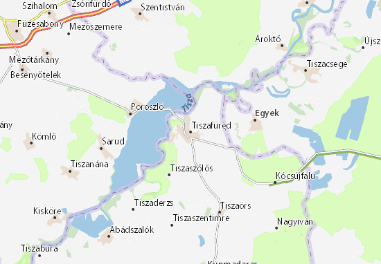Karte Stadtplan Tiszafüred