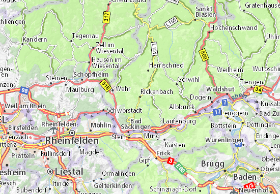 Mapa Plano Rickenbach