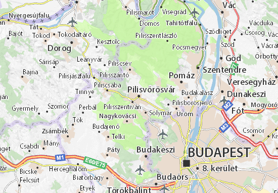 Pilisvörösvár Map