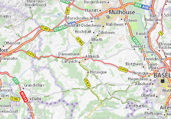 Kaart Plattegrond Altkirch