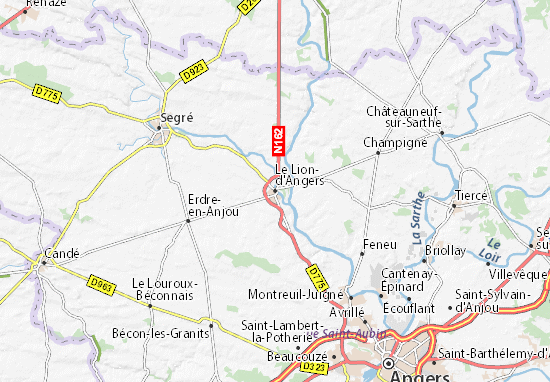 Mapa Le Lion-d&#x27;Angers