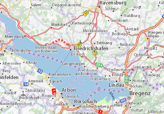 Karte Stadtplan Eriskirch