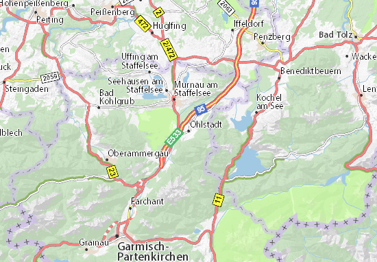 Kaart Plattegrond Ohlstadt