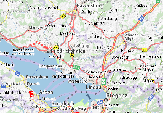 Karte Stadtplan Laimnau