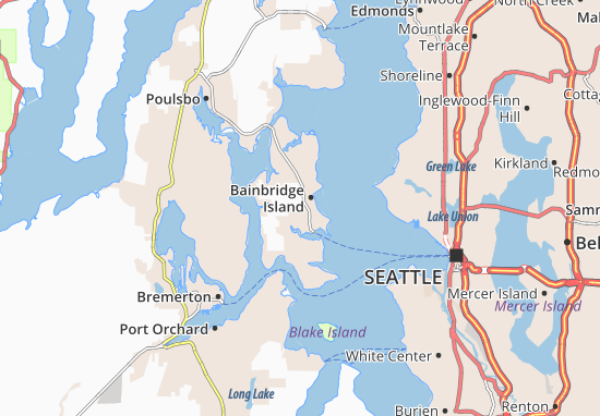 Karte Stadtplan Bainbridge Island