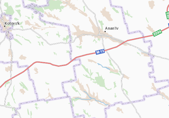 Karte Stadtplan Kalyny