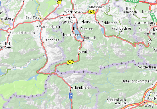 Karte Stadtplan Kreuth