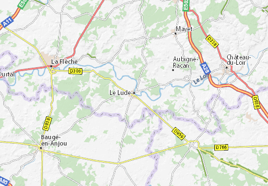 Karte Stadtplan Le Lude