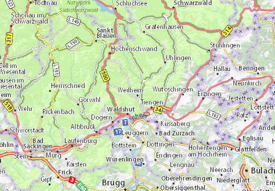 Kaart Plattegrond Weilheim
