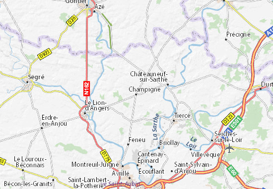 Karte Stadtplan Champigné